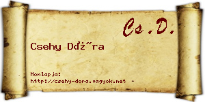 Csehy Dóra névjegykártya